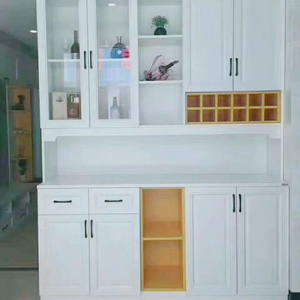 Elegant HOME Tall Farmhouse Wine Cabinet Corner <span class=keywords><strong>Bar</strong></span> Étagères à liqueur rotatives Porte de <span class=keywords><strong>grange</strong></span> réglable Gris lavé pour Home <span class=keywords><strong>Bar</strong></span> - Product Image 1