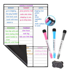 Tableau blanc magnétique enroulable avec calendrier hebdomadaire et mensuel, effaçable à sec, pour réfrigérateur - Product Image 5