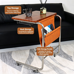 Mobiele bank aan de zijkant, kleine tafel, eenvoudige slaapkamerbank, mini met wielen, bijzettafel, <span class=keywords><strong>computer</strong></span>-nachtkastje - Product Image 2