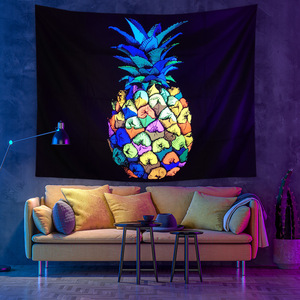 <span class=keywords><strong>Tapisserie</strong></span> Fluorescente Arbre de Vie Colorée Tenture Murale Lumière Noire <span class=keywords><strong>Tapisserie</strong></span> Tissée Personnalisée - Product Image 4