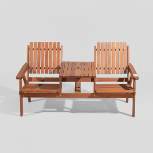 TACASA Banc de jardin extérieur en bois massif de style ferme moderne personnalisé résistant à l'eau pour patio, parc et hôtel - Product Image 1