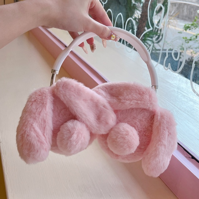 Headphone Case Headphone Protective Case Big-Eared Rabbit for Airpods Max Cover Head-Mounted Headphone Case Cover Decorative