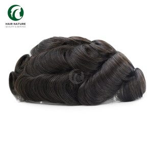 Parrucchino <span class=keywords><strong>da</strong></span> <span class=keywords><strong>uomo</strong></span> BIO Super Knotted Thin Skin 0.05-0.06mm con attaccatura naturale a V <span class=keywords><strong>da</strong></span> 1/8 di pollice, in vero capello umano - Product Image 6