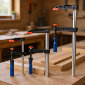 Abrazadera Fervi para carpintería, barra de acero de 100 mm, herramienta de sujeción resistente para trabajar la madera - Product Image 3