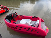 Vitesse rapide Aqua Go Kart Mini Jet Ski bateau à pédales en fibre de verre Durable pour rivière mer eau course bateau électrique-Go Karting Mini Jet