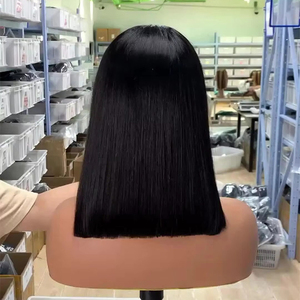 Perruques Bob en cheveux humains vierges bruts vietnamiens, lisses et soyeux, pour femmes noires, cuticules alignées - Product Image 5