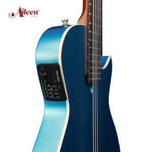 NOVITÀ Chitarra <span class=keywords><strong>Classica</strong></span> Elettrificata Thinline 39" in Abete Massello con Finitura Opaca Metallizzata e Pickup Attivo (AEC17SEC) - Product Image 4
