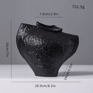 Creative Premium Ceramic <b>Vase</b> With Mid Century Vintage Design for Living Room Entryway Flower Display Decoration - Product Image 5