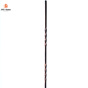 Hot bán Orb sắt rèn cầu thang balusters 1/2 "ống đồng bằng lục bình Xoắn picket trục chính - Product Image 2