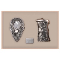 JIFENG JF-TZ005 Ensemble cadeau briquet et coupe-cigare 2-en-1 en métal, design squelette moderne haut de gamme, durable et vintage