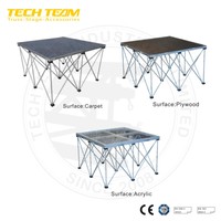 Scène professionnelle pliable en aluminium 6082-T6 durable et portable, certifiée TUV CE, pour théâtres, auditoriums, mariages et fêtes