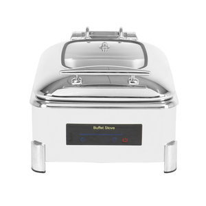 2/3 Equipo de vidrio digital cuadrado eléctrico Venta caliente Chafer Plato de frotamiento de acero inoxidable - Product Image 1