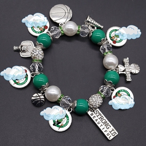 Vòng tay hạt đàn hồi NBA 30 đội - Trang sức unisex dành cho fan Lakers và 76ers - Product Image 2