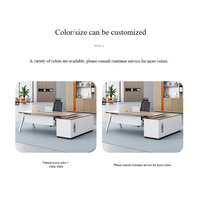 Bureau de direction modulaire en L moderne et durable avec meuble de rangement latéral intégré, écologique et résistant à l'eau