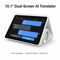 Traductor Inteligente con IA, Pantalla Dual, Traducción por Voz con Chat IA, 165 Idiomas, Dispositivo de Traducción Offline, Android 15