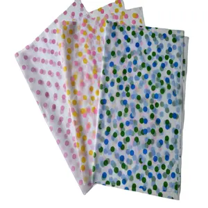 Embalagem de papel de seda multicolorida para presente em massa com logotipo personalizado para roupas e presentes, artesanato floral