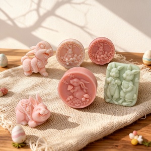 Moule en silicone écologique antiadhésif pour bougie parfumée de Pâques, DIY, motif dessin animé, diffuseur de parfum, pierre en résine - Product Image 4