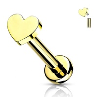 Bijoux en titane ASTM F136 G23 à filetage interne pour piercing au nez, au lèvre, au cœur, au cartilage de l'oreille, au tragus, au lobe, au labret