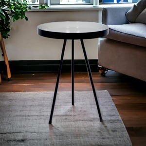 Mesa auxiliar de Interior de estilo nórdico moderno, mesa de centro colorida, Material de marco de Metal negro, muebles de dormitorio para sala de estar - Product Image 4