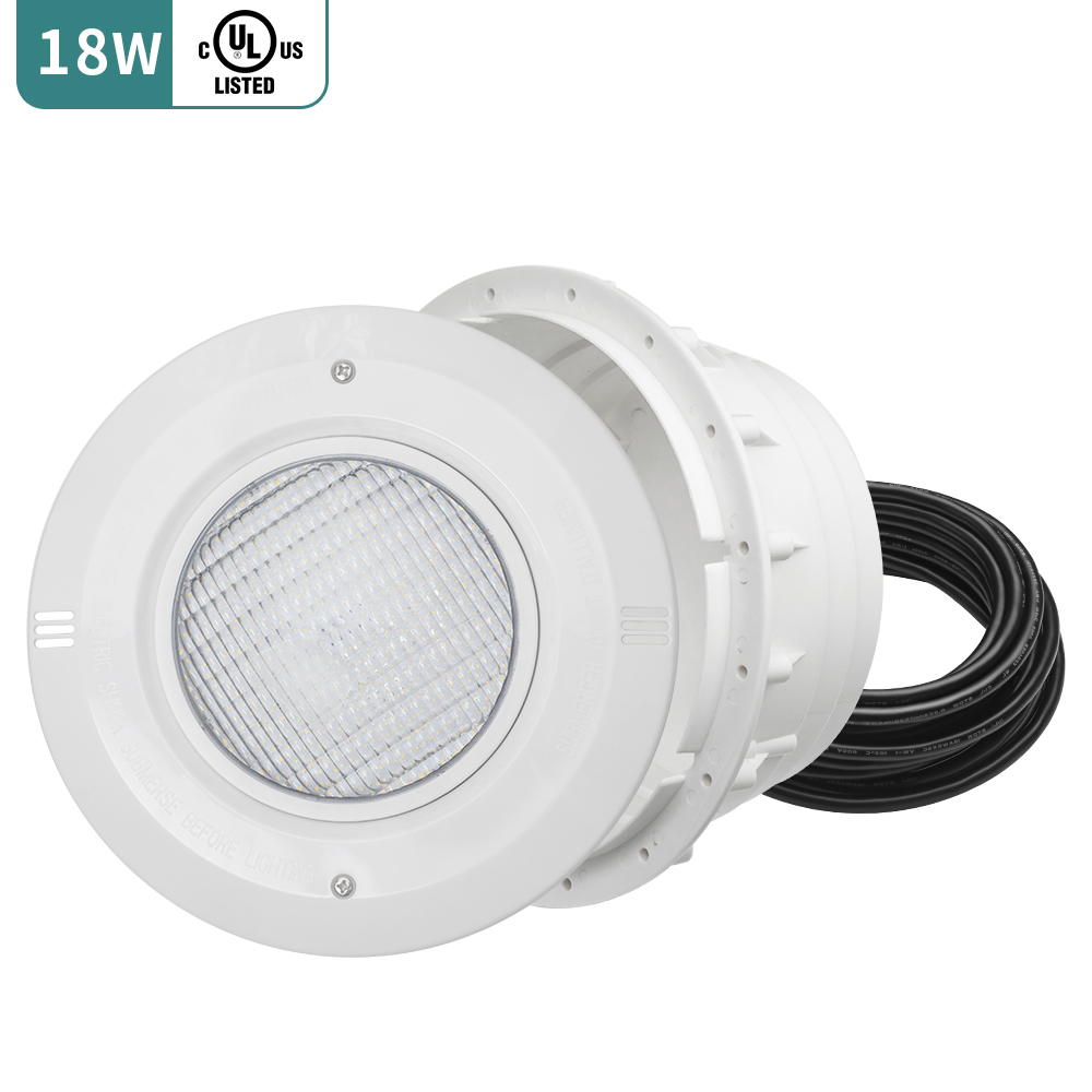 AC/DC12V 15W High Bright Flat PC Plastic Material LED Swimming Pool Light With Lighting Fixture PAR56 Pool Lights