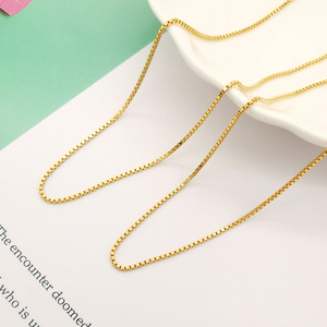 Collana in <span class=keywords><strong>Oro</strong></span> Giallo 18k Autentico, Nuova Collezione di Gioielli Raffinati alla Moda, Catena Box, Vendita all'Ingrosso da Fabbrica - Product Image 3