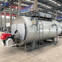 Chaudière à vapeur horizontale à tubes de feu série WNS de qualité industrielle avancée, structure à trois passages, à foyer ouvert, contrôlée par PLC automatique