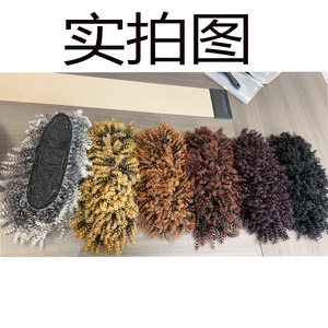<span class=keywords><strong>Rambut</strong></span> Palsu Model <span class=keywords><strong>Mohawk</strong></span> Eropa Amerika Keriting Clip-in Satu Bagian Sanggul Poni Kuncir Kepang Kecil Keriting Kepang Tinggi Tahan Panas - Product Image 6