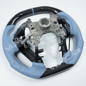 Volante in fibra di carbonio lucido privato per <span class=keywords><strong>Honda</strong></span> Accord 9th con pelle blu - Product Image 6