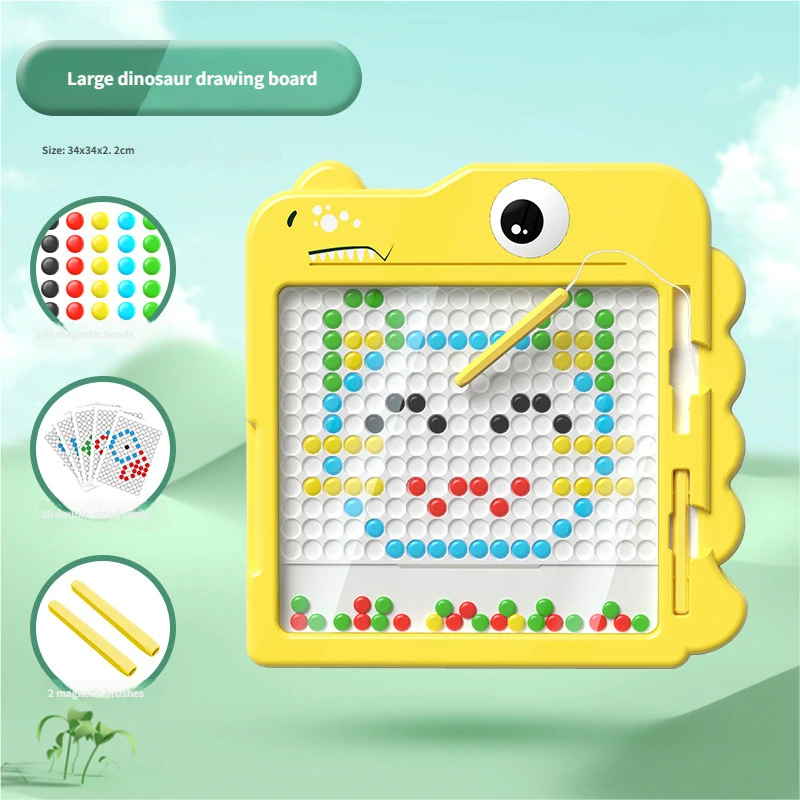 Nuova scatola colorata con cavo grande maca giallo-dinosauro