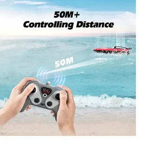 <span class=keywords><strong>Bateau</strong></span> télécommandé 2,4 GHz haute vitesse 20 km/h, double hélice, modèle 1:36, pour enfants et adultes - Product Image 2