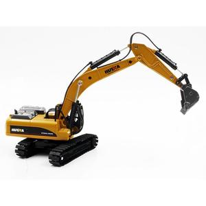 Huina1710 Modèle d'excavatrice réaliste en métal moulé sous pression à l'échelle 1/50 pour les projets de construction en béton armé - Cadeau jouet pour enfants - Product Image 2