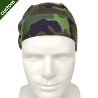 Durag et bonnet en satin de soie personnalisables pour hommes avec logo sur mesure, en polyester et maille, avec impression intégrale du logo