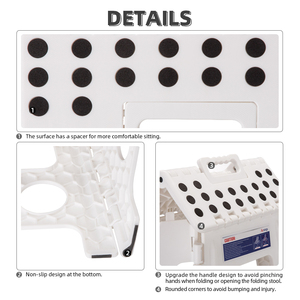 كرسي بلاستيكي قابل للطي مقاس 16 بوصة مضاد للانزلاق - Product Image 4