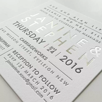 Tarjetas de Visita de Lujo Personalizadas con Papel Dorado, Invitaciones de Boda con Relieve, Logotipo Personalizado, Graduación, Despedida de Soltera