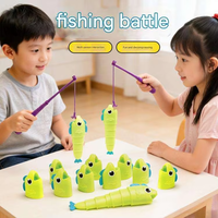 Jeu de pêche pour 2 joueurs, 10 pièces, jeu de réflexion, jeu d'empilage, jouets de pêche pour enfants, jeux de table pour enfants et adultes