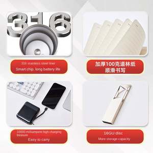 Set de Regalo Empresarial Estilo Chino, Cuaderno Práctico Personalizado de Metal, Set de Regalo con Logotipo Corporativo - Product Image 3