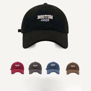 Gorra de Béisbol de Pana Personalizada al por Mayor con 6 Paneles y Bordado Original del Logotipo de Boston - Product Image 1