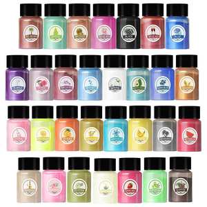 Poudre nacrée de slime 30 couleurs, sirène, DIY, colle cristalline, gouttes de colle cristalline, boue de cristal, poudre de mica, grand flacon - Product Image 4