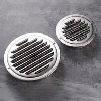 Capuchon anti-vent à tête plate en acier inoxydable 304 pour ventilation murale extérieure, couverture coupe-vent extérieure pour salle de bain, sortie d'air pour hotte de cuisine