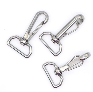 Gancho universal simple de acero inoxidable 304, hebilla de presión de resorte giratoria de anillo cuadrado de metal para mochilas y bolsos - Product Image 6