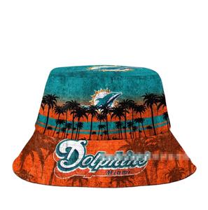 Gorra <span class=keywords><strong>de</strong></span> Béisbol Personalizada <span class=keywords><strong>de</strong></span> los <span class=keywords><strong>Miami</strong></span> Dolphins con Nombre y Logotipo, Gorro <span class=keywords><strong>de</strong></span> Protección Solar para Verano, Gorro Tipo Bucket Unisex para Adultos - Product Image 1