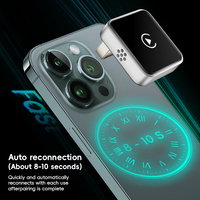 Adaptador inalámbrico Carplay para coche con puerto USB negro, adaptador Android Auto 2 en 1, tipo C, con orificios de ventilación