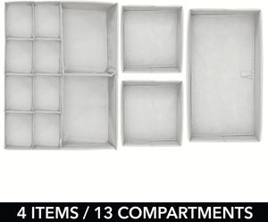 Collapsible Rectangle Storage <b>Box</b> Eco-Friendly Closet Dresser Drawer Organizer 3 Divider with Drawers for Underwear Socks - Product Image 4