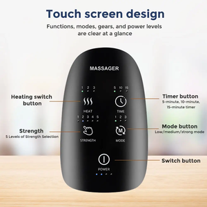 High Quality Portable 3 Level Hot Compress Wrist Hand Massage Device <strong>Acupressure</strong> Airbag Finger Massager <strong>Machine</strong> for Home Use - Product Image 5