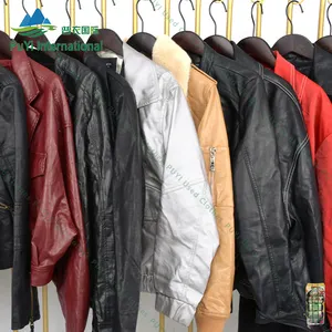 Wholesale Winter Coats Men&#39;s Leather Used Mens Clothes Bales Korean Used Clothing Bag Bale Jacket Adults for Men Top Clean