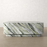 Table basse rectangulaire en pierre de marbre vert jade meubles contemporains en pierre naturelle pour la décoration intérieure