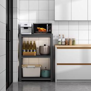 Support de rangement de cuisine en acier au carbone noir Offres Spéciales Type debout en métal étagère de four à <span class=keywords><strong>micro</strong></span>-ondes - Product Image 1