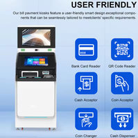 Kiosque de paiement bancaire ATM Distributeur de billets Recycleur de billets accepteur de billets Paiement de factures bancaires Kiosque ATM NTM avec imprimante A4
