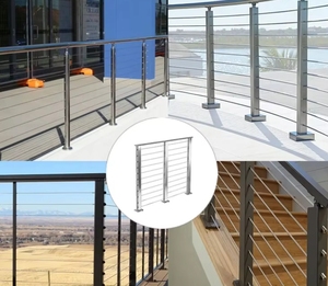 Đơn giản và phong cách hiện đại ban công hàng rào dây thép không gỉ lan can cầu thang dễ dàng để cài đặt lan can Cáp - Product Image 5