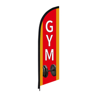 Benutzer definierte Werbung Feather Beach Flag mit doppelseitigem Logo-Druck Wind dichte Event-Funktion im Freien Digitaldruck techniken